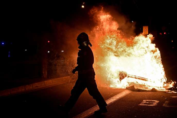 Manifestation à Barcelone le 26 octobre contre les nouvelles mesures sanitaires annoncées par les autorités.