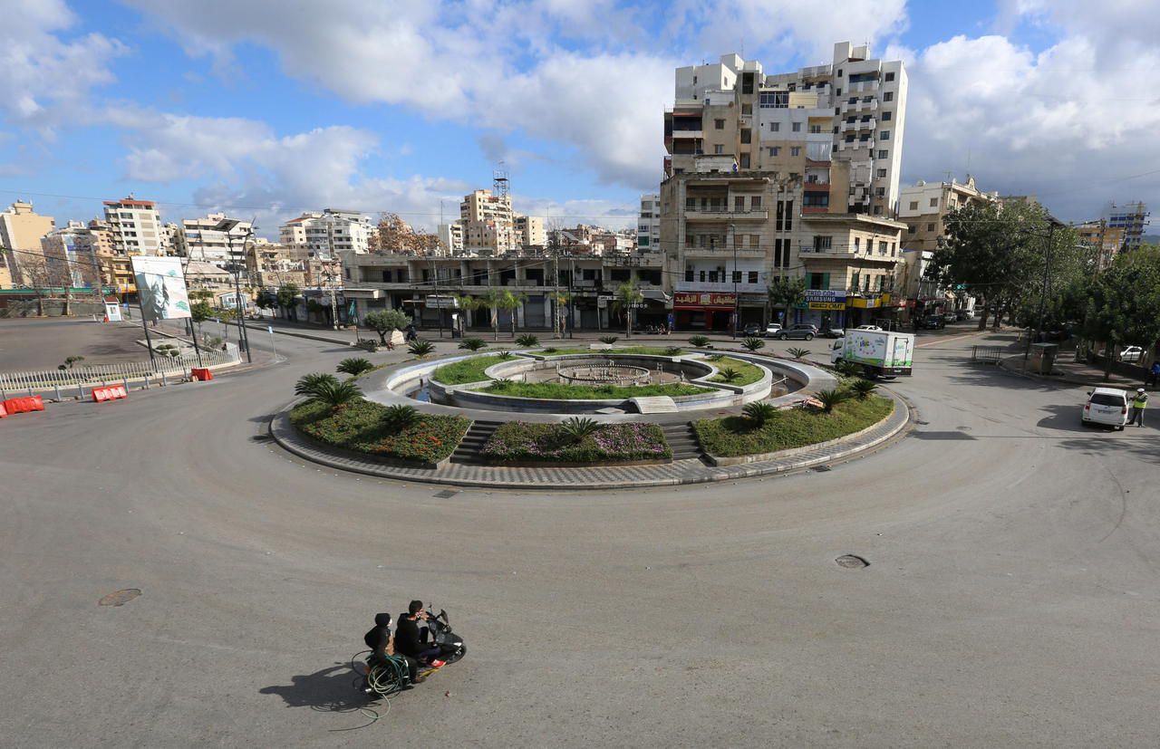 Les rues désertes de Sidon, au Liban le 15 janvier dernier. Aziz Taher/REUTERS